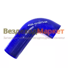 Патрубок угловой котла ПЖД 4320-1015573-04/d=32;L=110/65 , 90 град. (синий силик.) Зил-Кам
