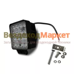 Фара раб. светодиод. ФС 04816QF/AT15738 квадр. рассеянный, 48W, 16 диодов КЭП